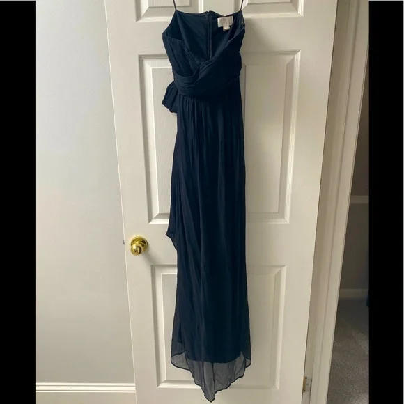 princess polly baby blue dress Dark Navy Convertible Chiffon Bridesmaid Dress Wrap Floor Length Gown – NZ  Bridal main image 1